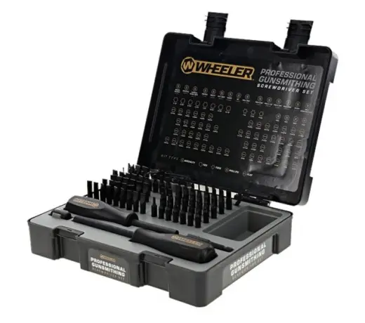 Profesjonalne narzędzia rusznikarskie - 89 części Wheeler Engineering Wheeler® 89 Piece Professional Gunsmithing Screwdriver Set jest niezbędną częścią zestawu narzędzi nie tylko dla profesjonalnego rusznikarza.